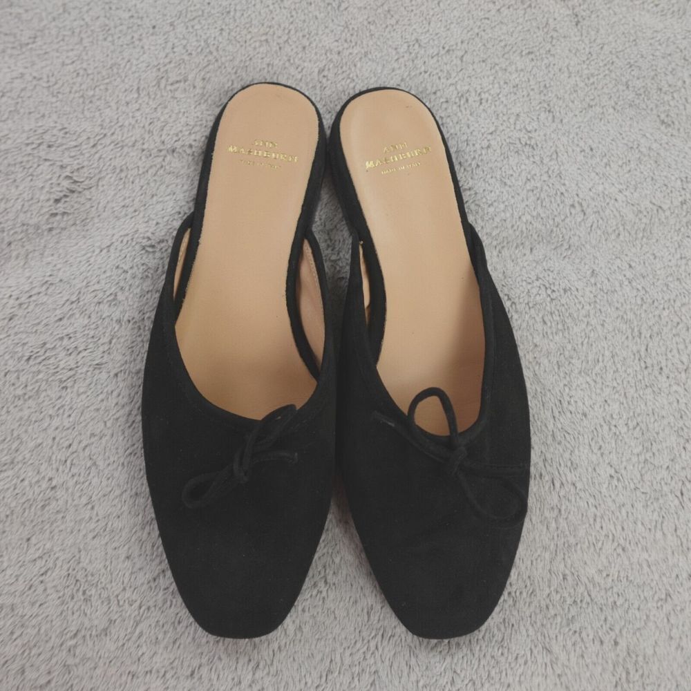 ANN MASHBURN Black Suede Flats